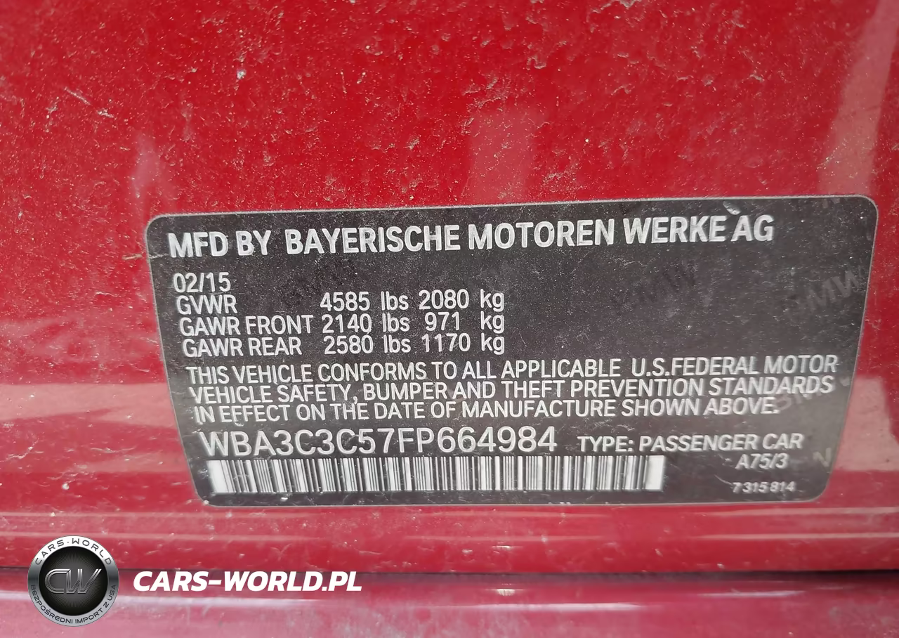 2015 BMW 320I xDrive VIN:WBA3C3C57FP664984 - 9