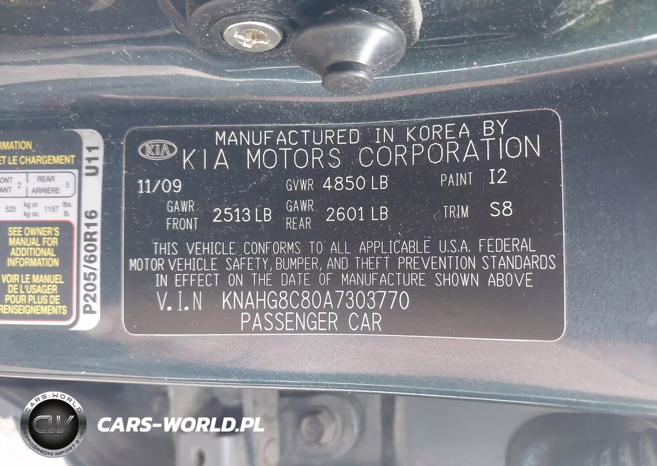 2010 Kia Rondo Lx VIN:KNAHG8C80A7303770 - 9