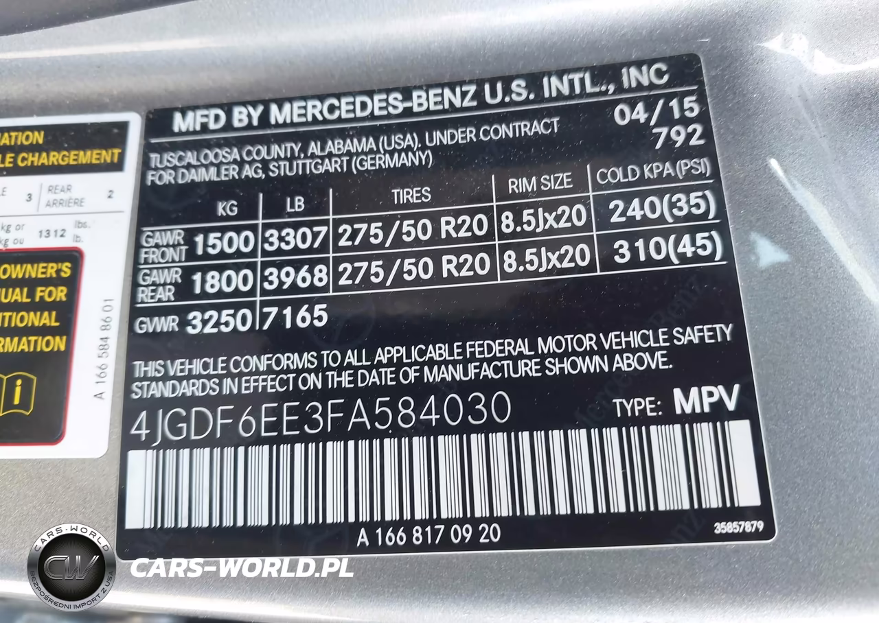 2015 Mercedes-Benz Gl 450 4Matic VIN:4JGDF6EE3FA584030 - 9