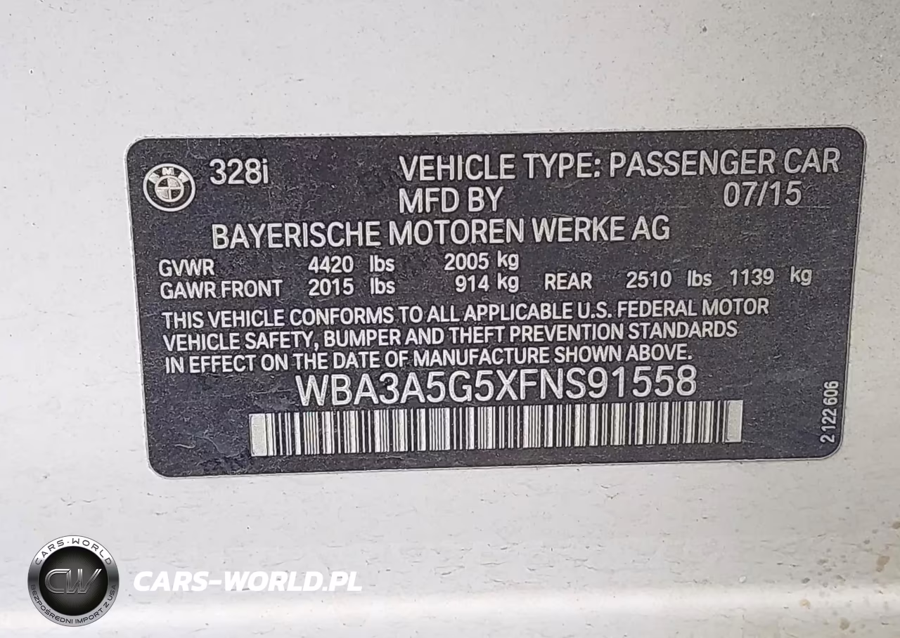 2015 BMW 328I VIN:WBA3A5G5XFNS91558 - 9