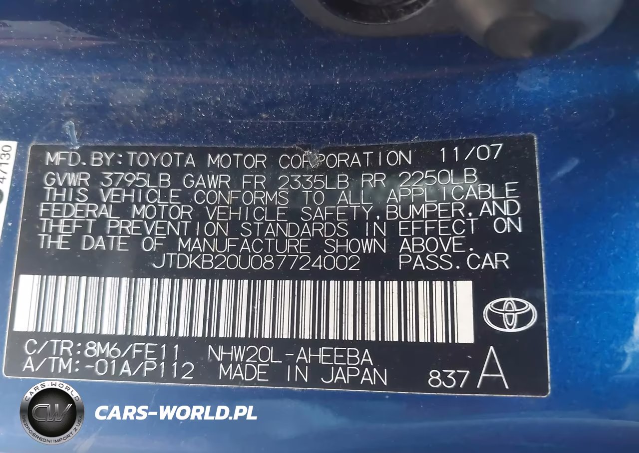 2008 Toyota Prius VIN:JTDKB20U087724002 - 9