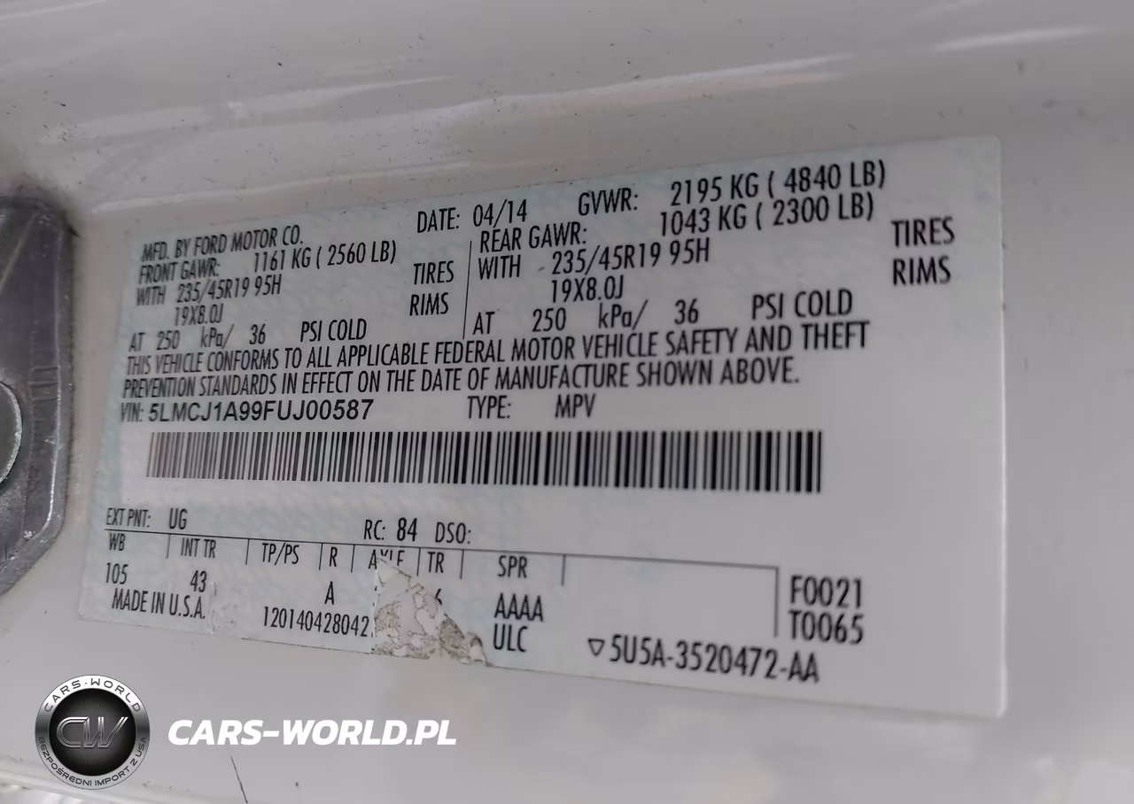 2015 Lincoln Mkc VIN:5LMCJ1A99FUJ00587 - 9