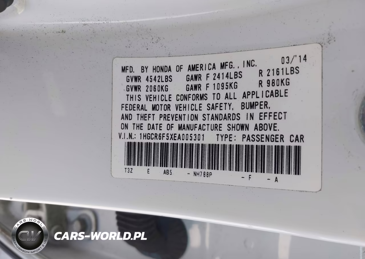 2014 Honda Accord Hybrid Ex-L VIN:1HGCR6F5XEA005301 - 9