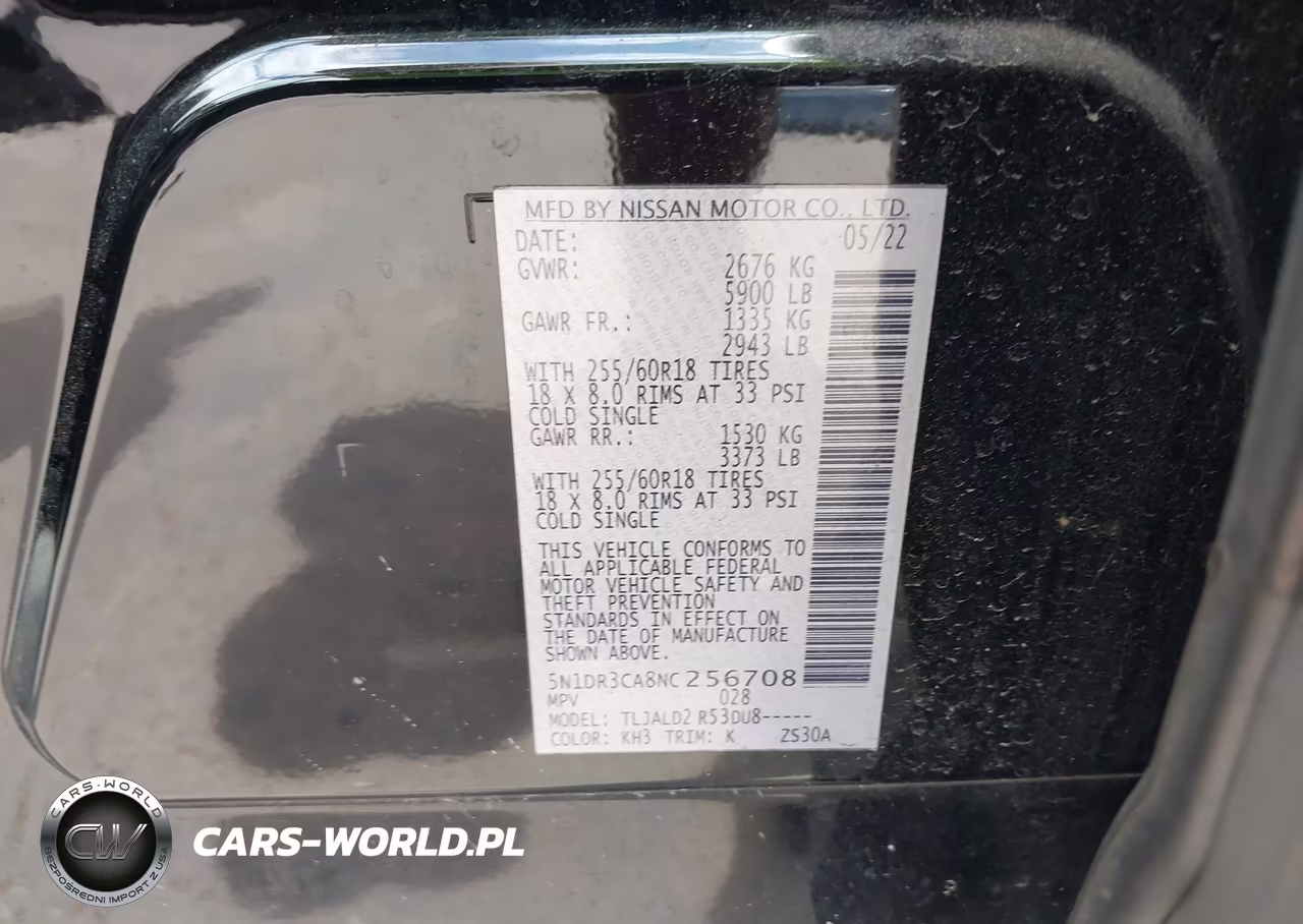 2022 Nissan Pathfinder Sl 2Wd VIN:5N1DR3CA8NC256708 - 9