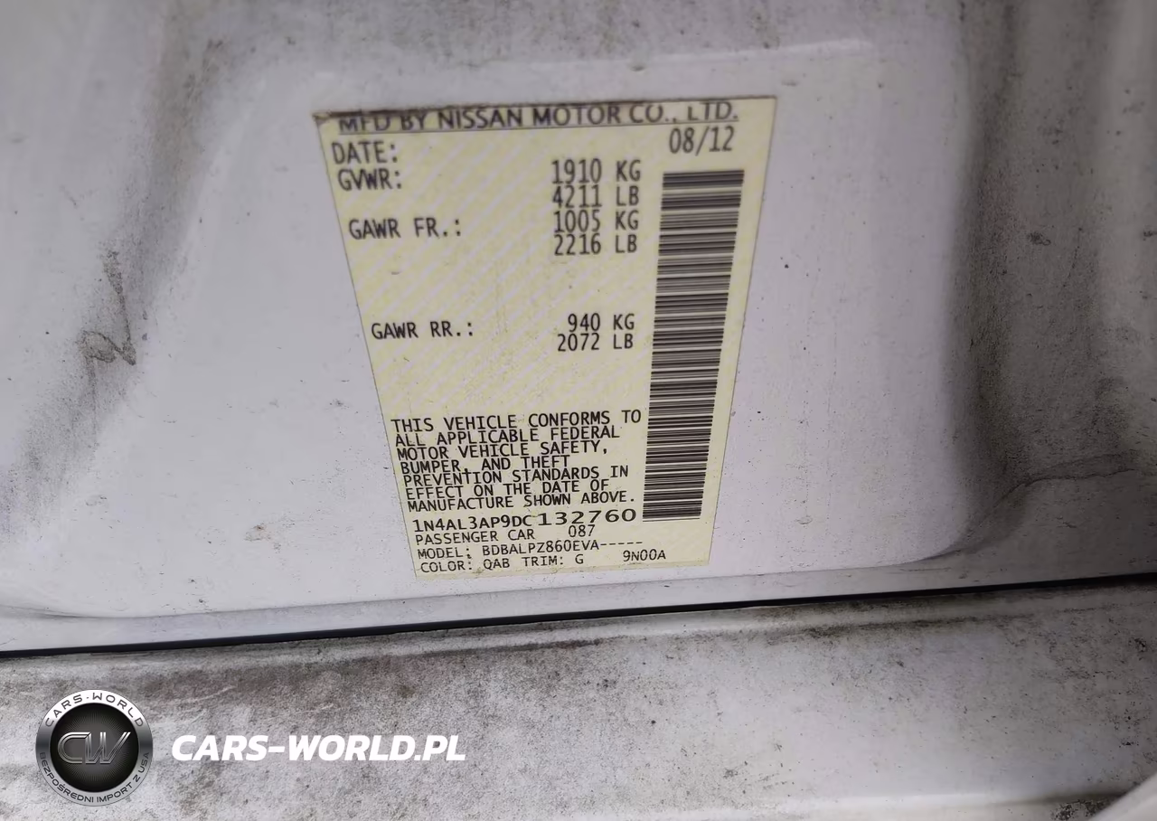 2013 Nissan Altima 2.5 VIN:1N4AL3AP9DC132760 - 9