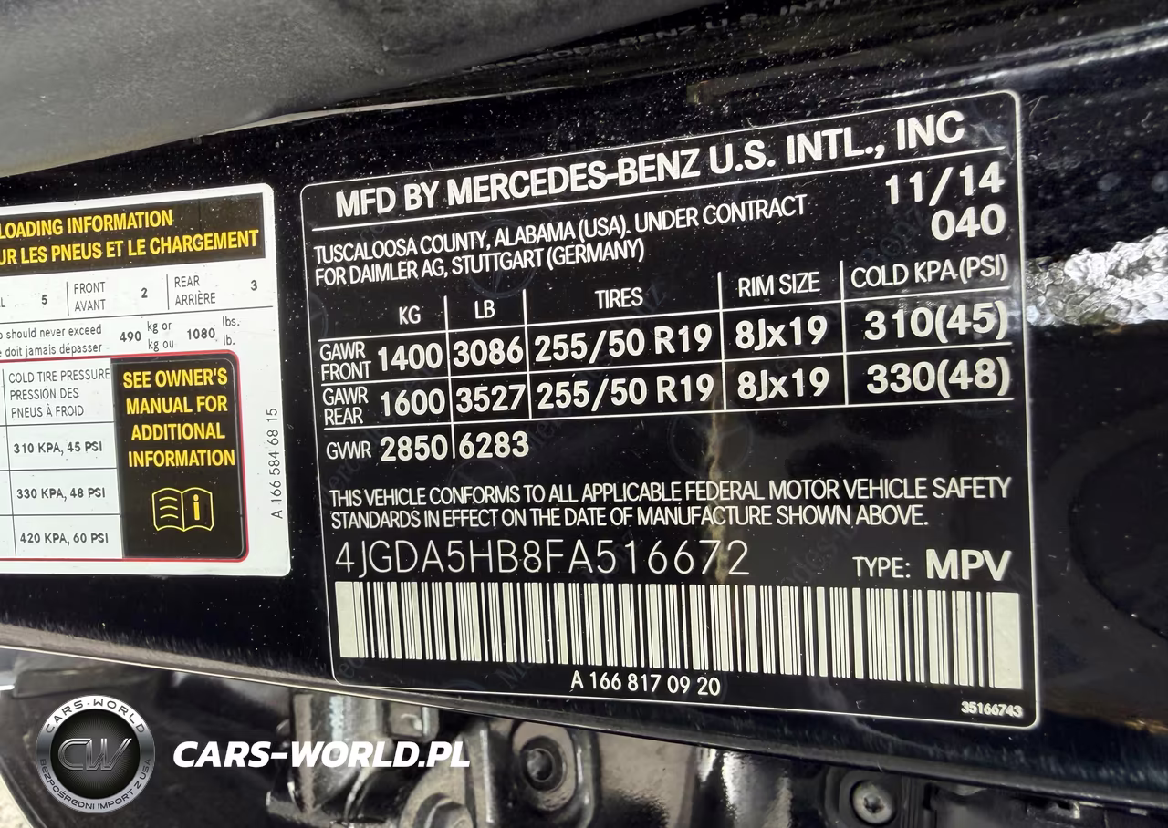 2015 Mercedes-Benz Ml 350 4Matic VIN:4JGDA5HB8FA516672 - 8