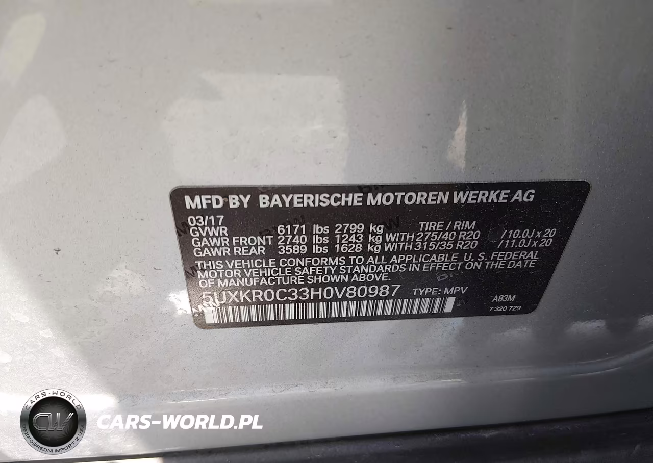 2017 BMW X5 xDrive35I VIN:5UXKR0C33H0V80987 - 9