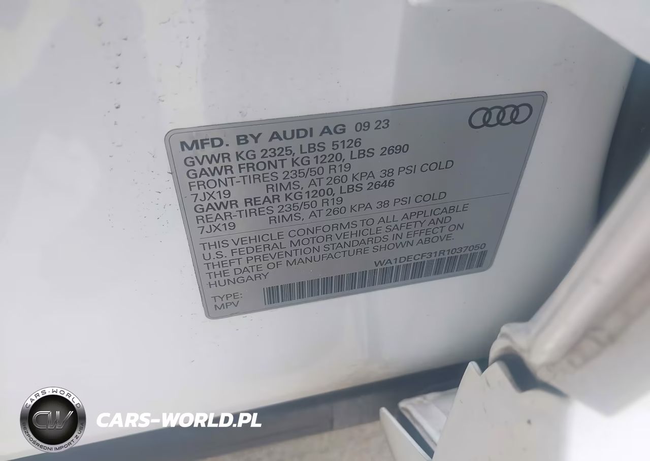 2024 Audi Q3 Premium 45 Tfsi S Line Quattro Tiptronic VIN:WA1DECF31R1037050 - 9