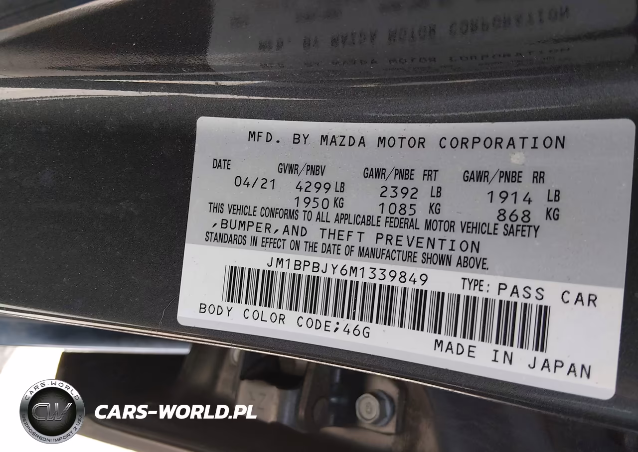 2021 Mazda Mazda3 2.5 Turbo VIN:JM1BPBJY6M1339849 - 9