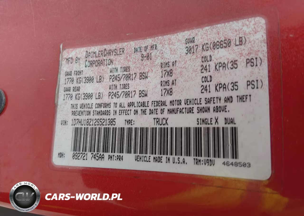2002 Dodge Ram 1500 St VIN:1D7HU18Z12S521385 - 9