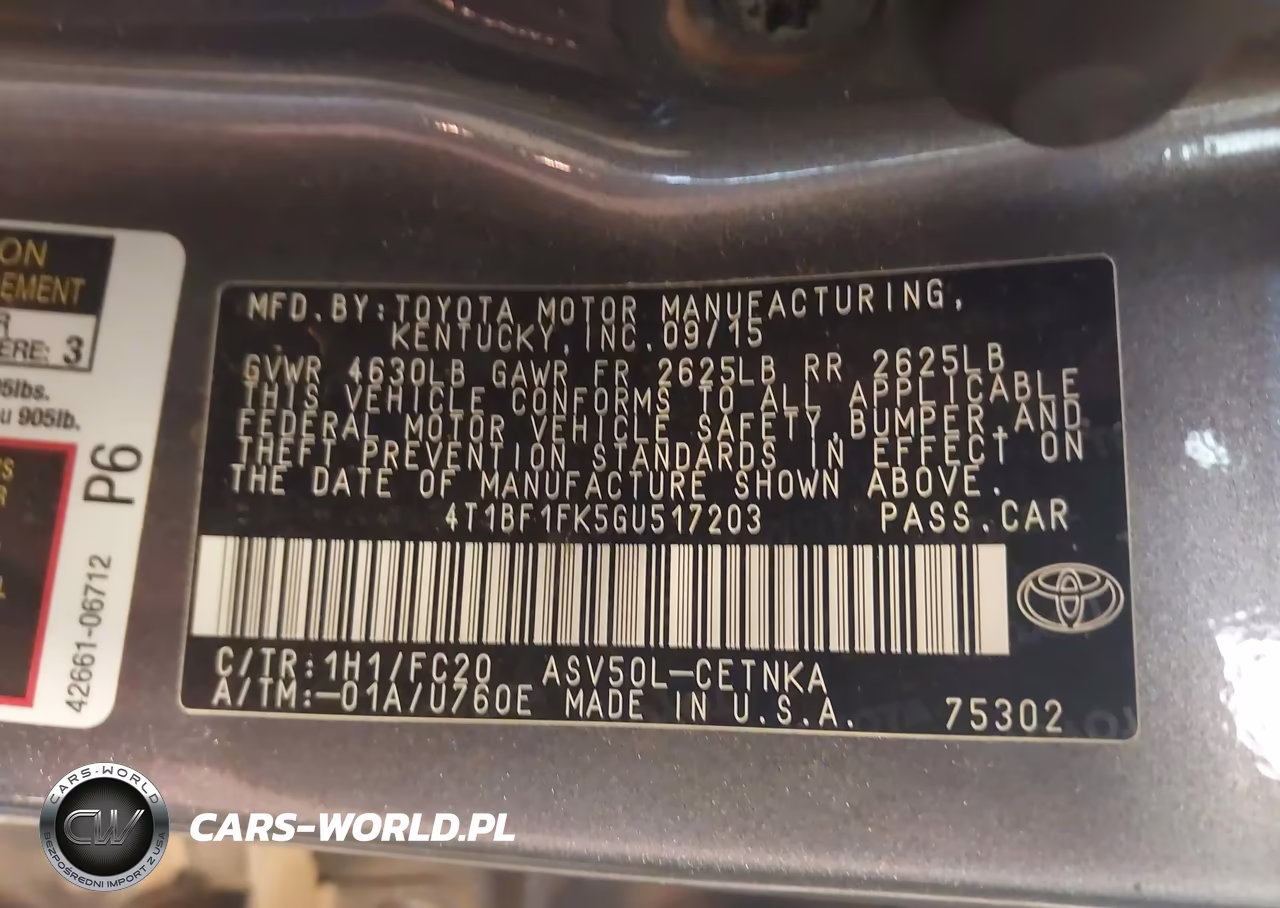 2016 Toyota Camry Le VIN:4T1BF1FK5GU517203 - 9