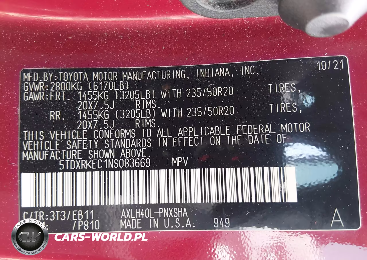 2022 Toyota Sienna Xse VIN:5TDXRKEC1NS083669 - 9
