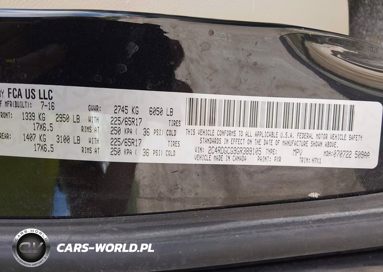2016 Dodge Grand Caravan Sxt VIN:2C4RDGCG9GR389105 - 9