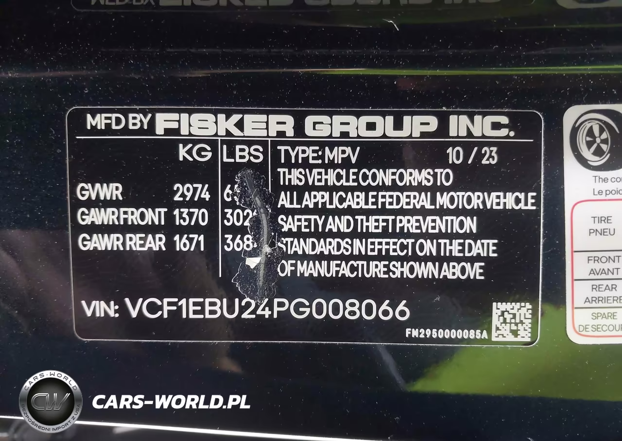 2023 Fisker Ocean Extreme VIN:VCF1EBU24PG008066 - 9