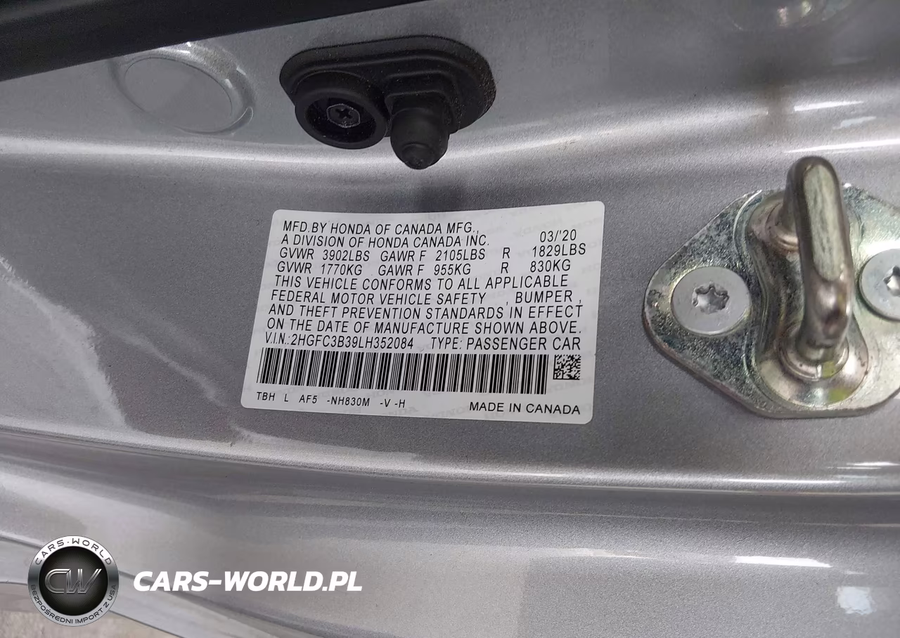 2020 Honda Civic Ex VIN:2HGFC3B39LH352084 - 9