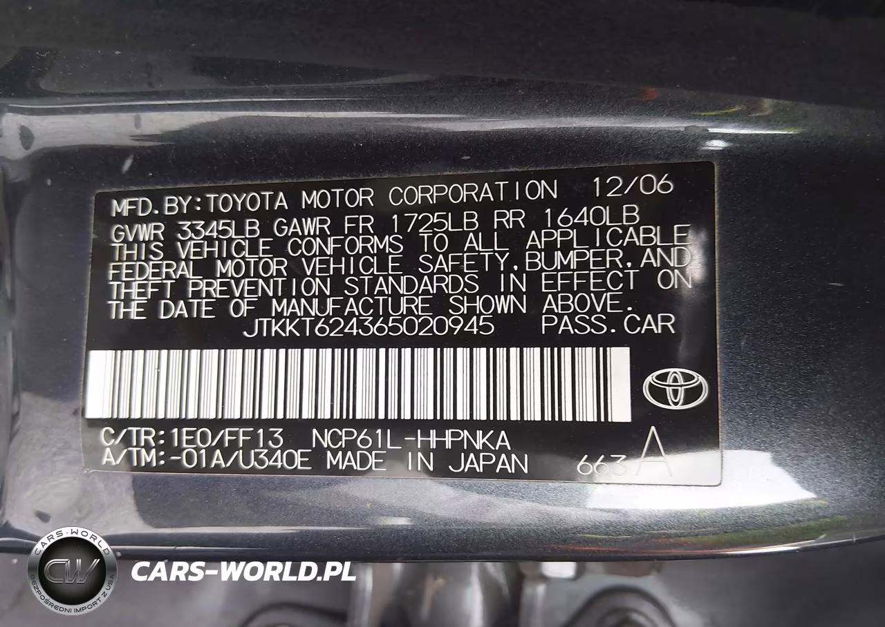 2006 Scion Xa VIN:JTKKT624365020945 - 9