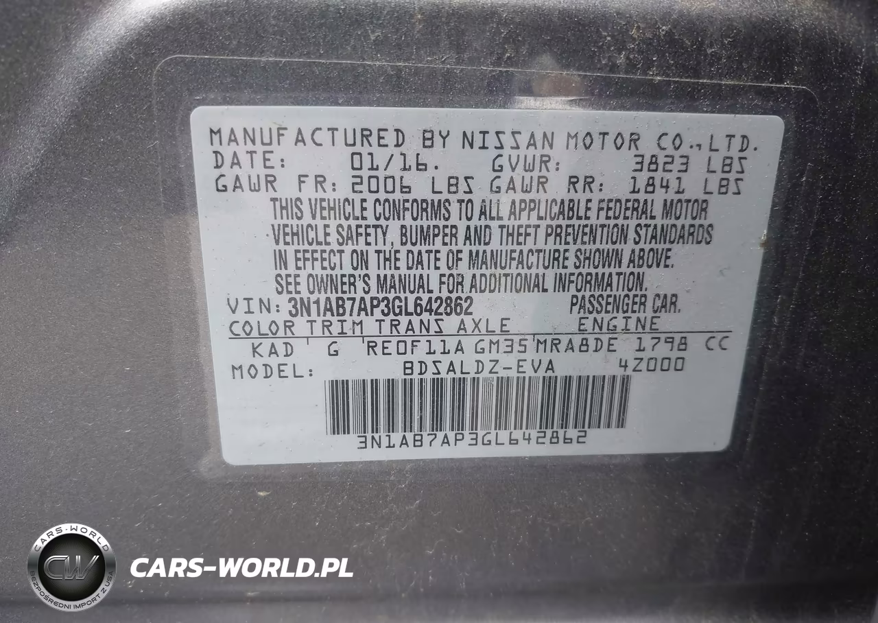 2016 Nissan Sentra Fe+ S-S-Sl-Sr-Sv VIN:3N1AB7AP3GL642862 - 9