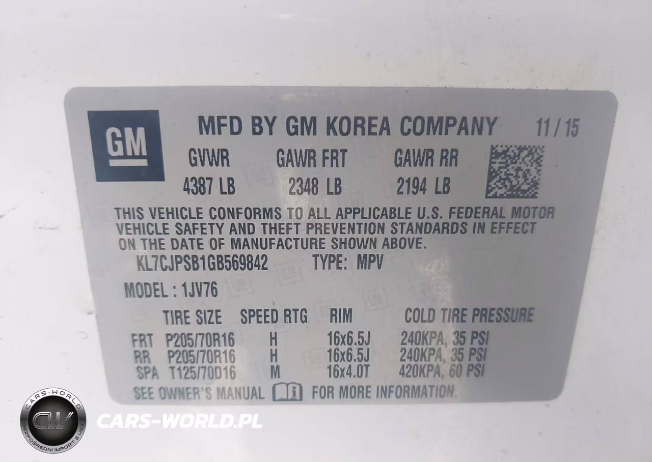 2016 Chevrolet Trax Lt VIN:KL7CJPSB1GB569842 - 9