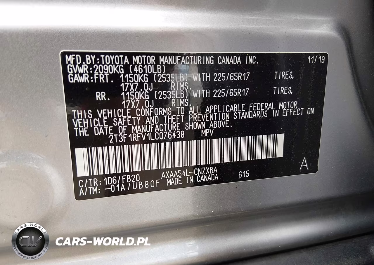 2020 Toyota Rav4 Le VIN:2T3F1RFV1LC076438 - 9