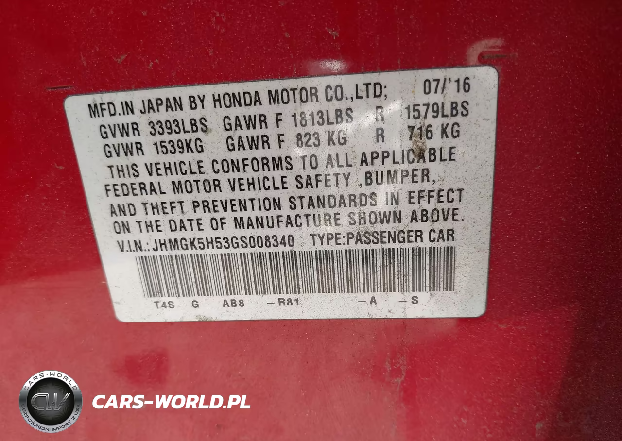 2016 Honda Fit Lx VIN:JHMGK5H53GS008340 - 9