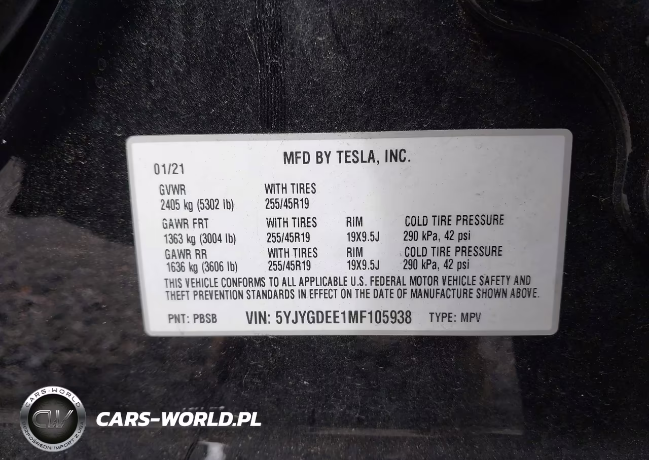2021 Tesla Model Y Long Range Dual Motor All-Wheel Drive VIN:5YJYGDEE1MF105938 - 9