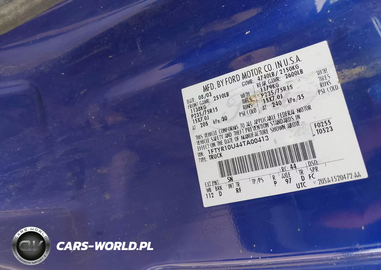 2004 Ford Ranger Edge-Xl-Xlt VIN:1FTYR10U44TA00413 - 9