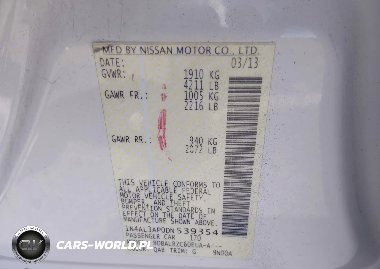 2013 Nissan Altima 2.5 S VIN:1N4AL3AP0DN539354 - 9