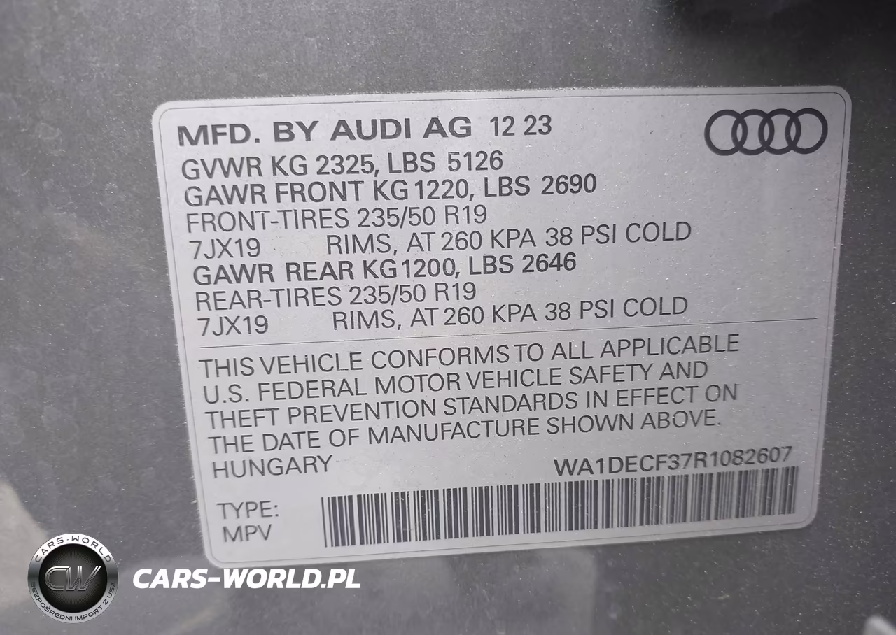 2024 Audi Q3 Premium 45 Tfsi S Line Quattro Tiptronic VIN:WA1DECF37R1082607 - 9