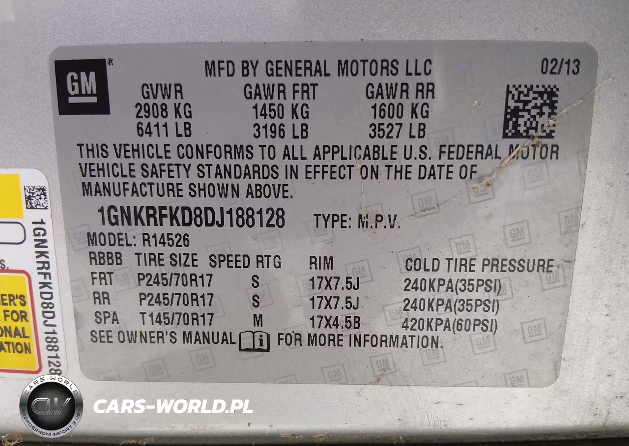 2013 Chevrolet Traverse Ls VIN:1GNKRFKD8DJ188128 - 9