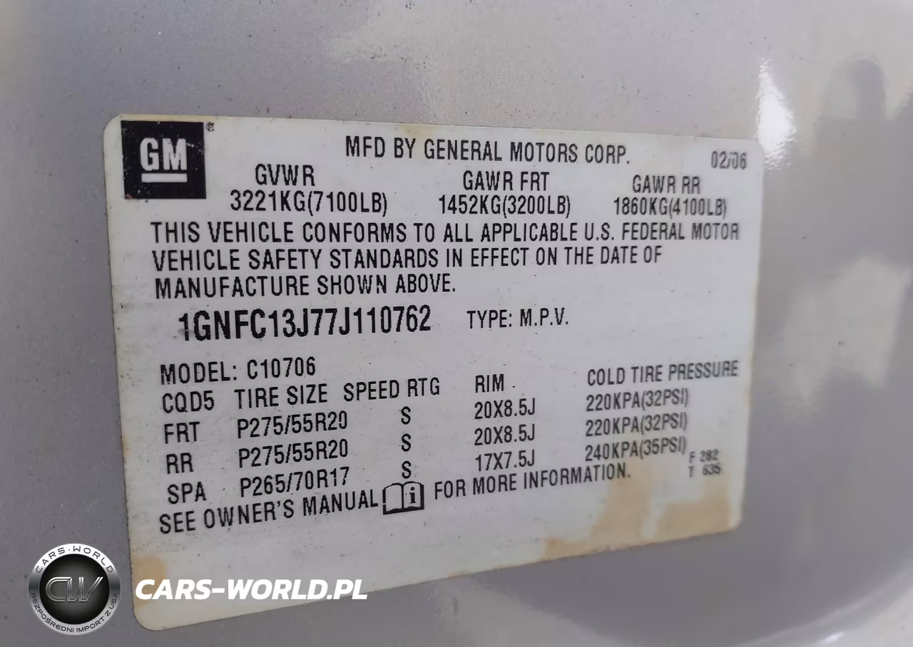 2007 Chevrolet Tahoe Ltz VIN:1GNFC13J77J110762 - 9