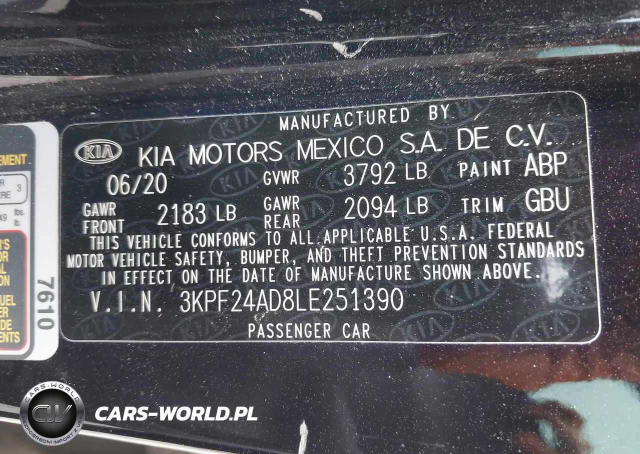 2020 Kia Forte Lxs VIN:3KPF24AD8LE251390 - 9
