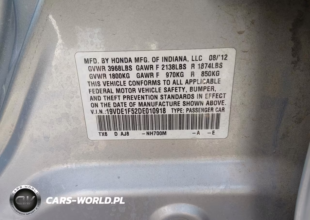 2013 Acura Ilx 2.0L VIN:19VDE1F52DE010918 - 9