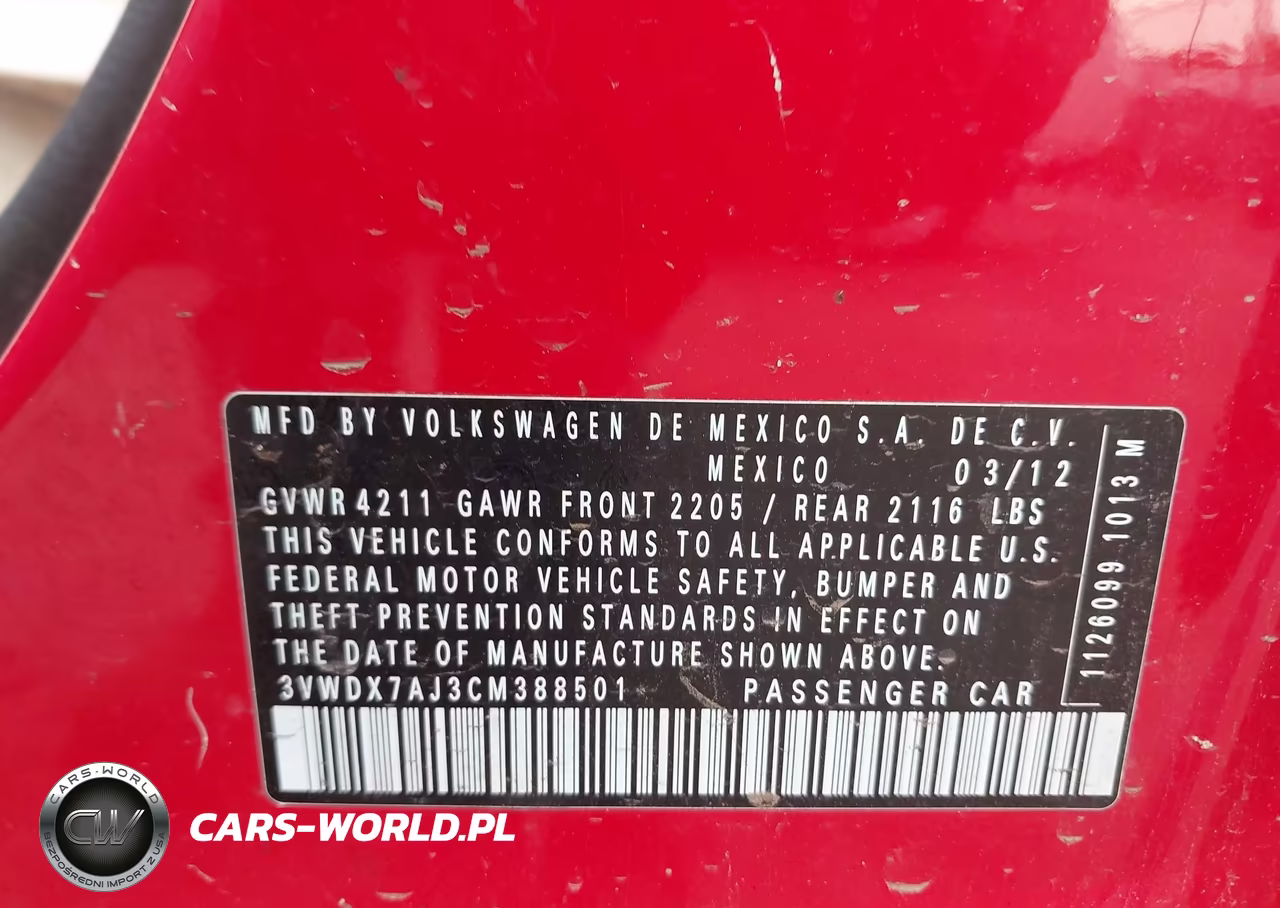 2012 Volkswagen Jetta 2.5L Se VIN:3VWDX7AJ3CM388501 - 9