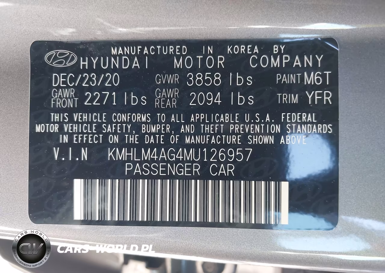 2021 Hyundai Elantra Sel VIN:KMHLM4AG4MU126957 - 9