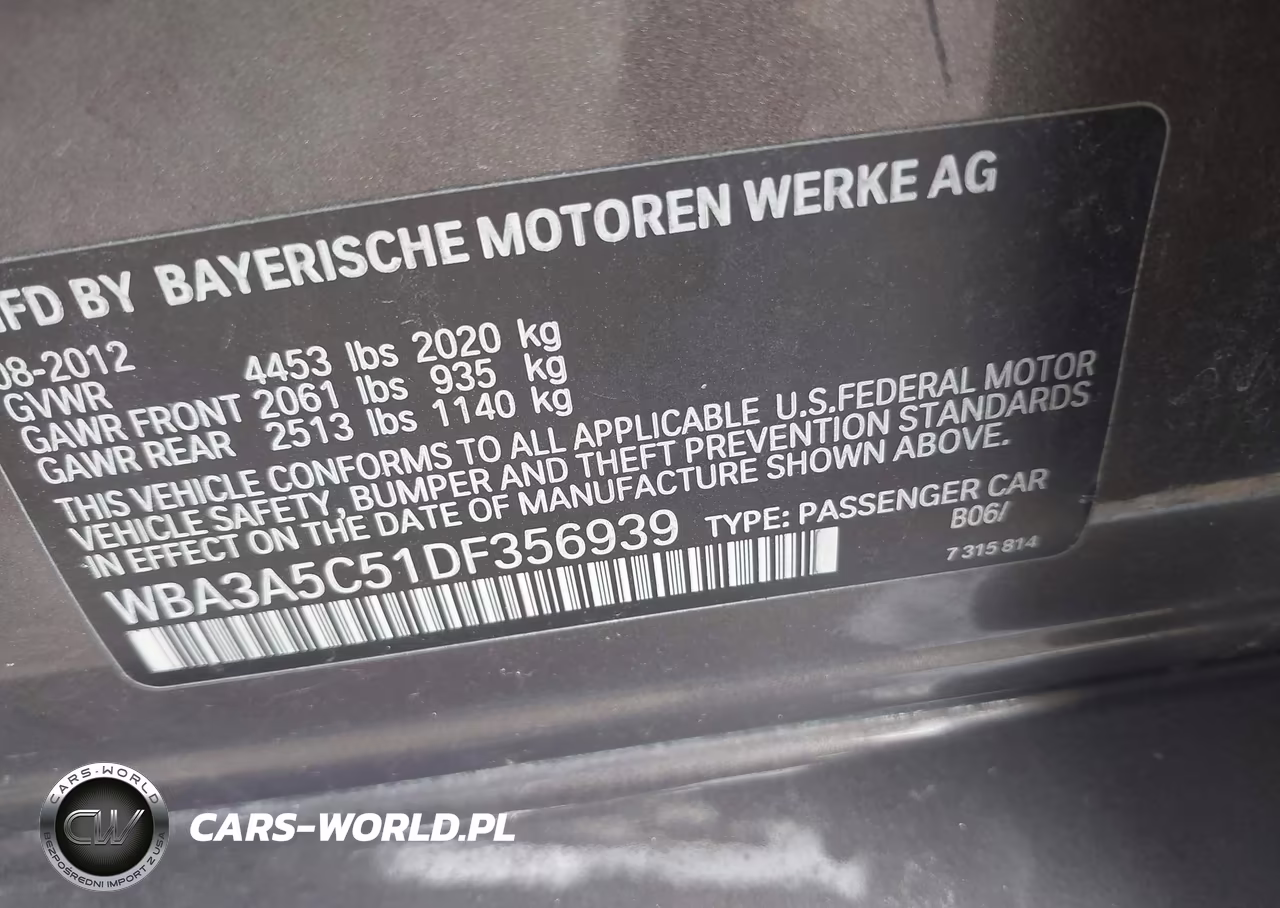 2013 BMW 328I VIN:WBA3A5C51DF356939 - 9