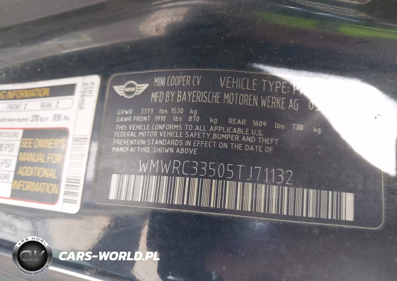 2005 Mini Cooper VIN:WMWRC33505TJ71132 - 9