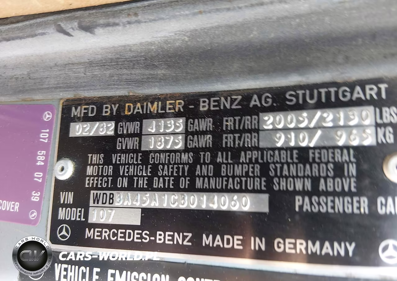 1982 Mercedes-Benz 380 Sl VIN:WDBBA45A1CB014060 - 9