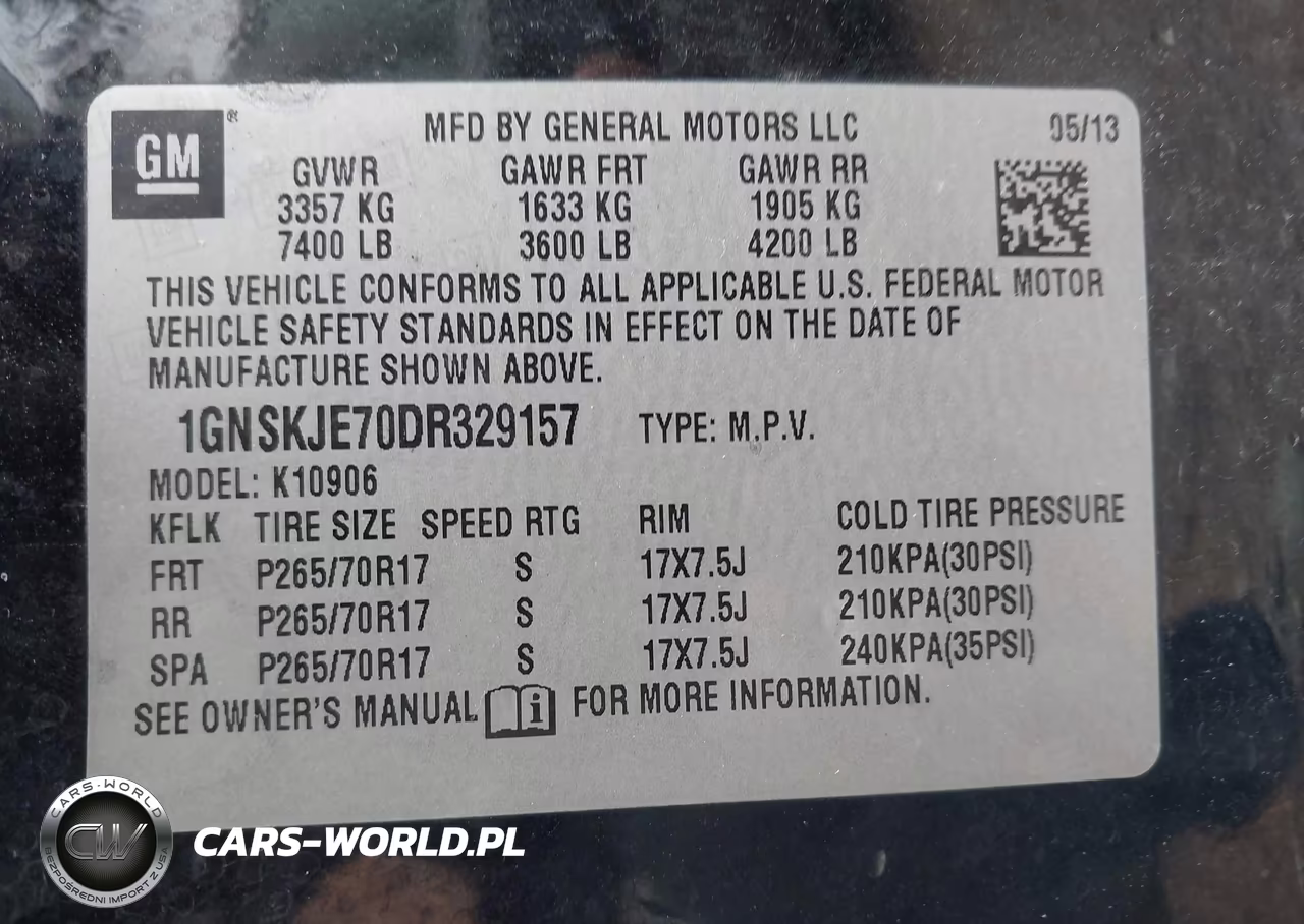 2013 Chevrolet Suburban 1500 Lt VIN:1GNSKJE70DR329157 - 9