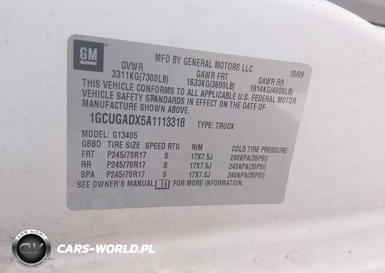 2010 Chevrolet Express 1500 Work Van VIN:1GCUGADX5A1113318 - 9
