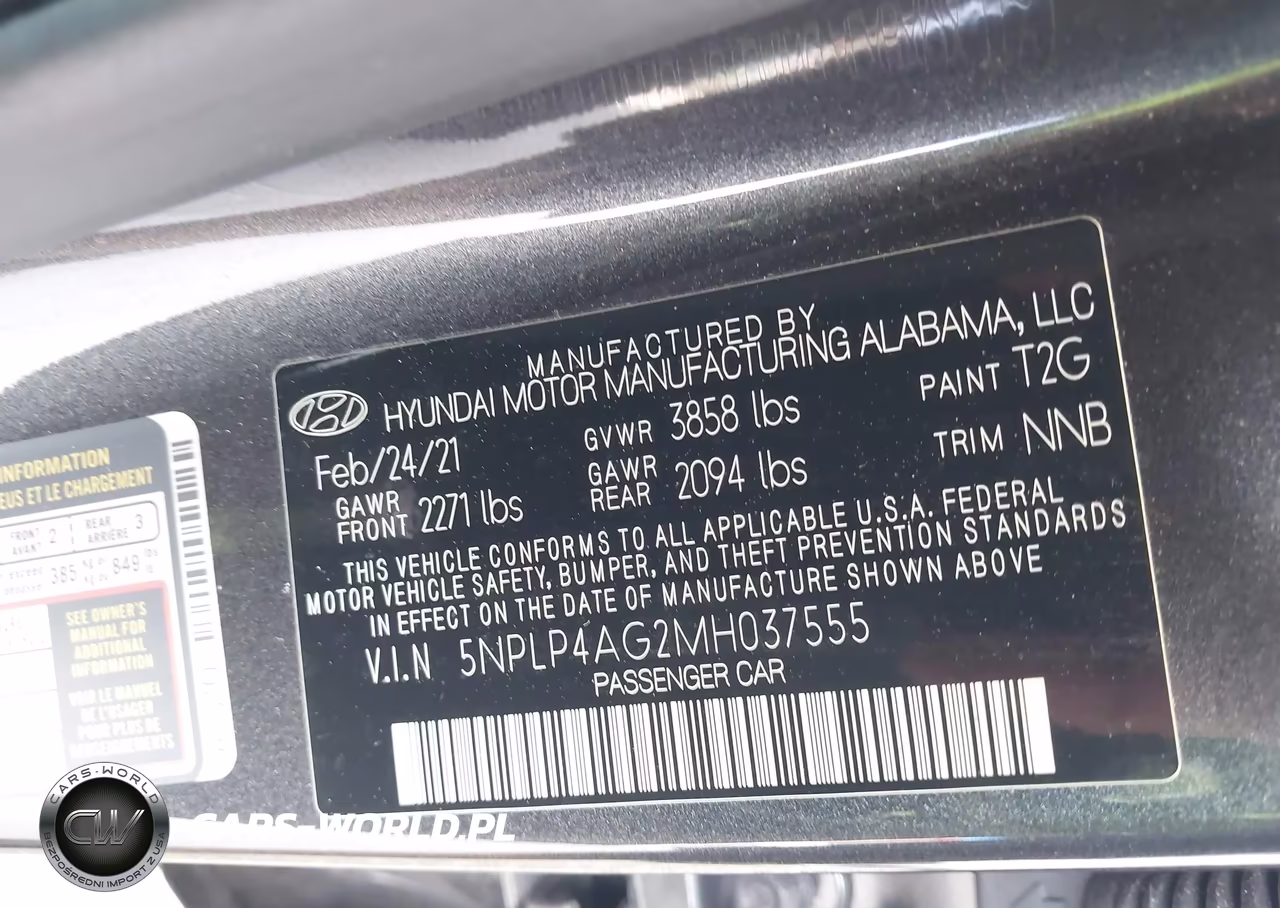 2021 Hyundai Elantra Limited VIN:5NPLP4AG2MH037555 - 9