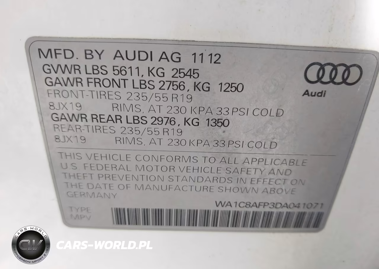 2013 Audi Q5 Premium Hybrid VIN:WA1C8AFP3DA041071 - 9