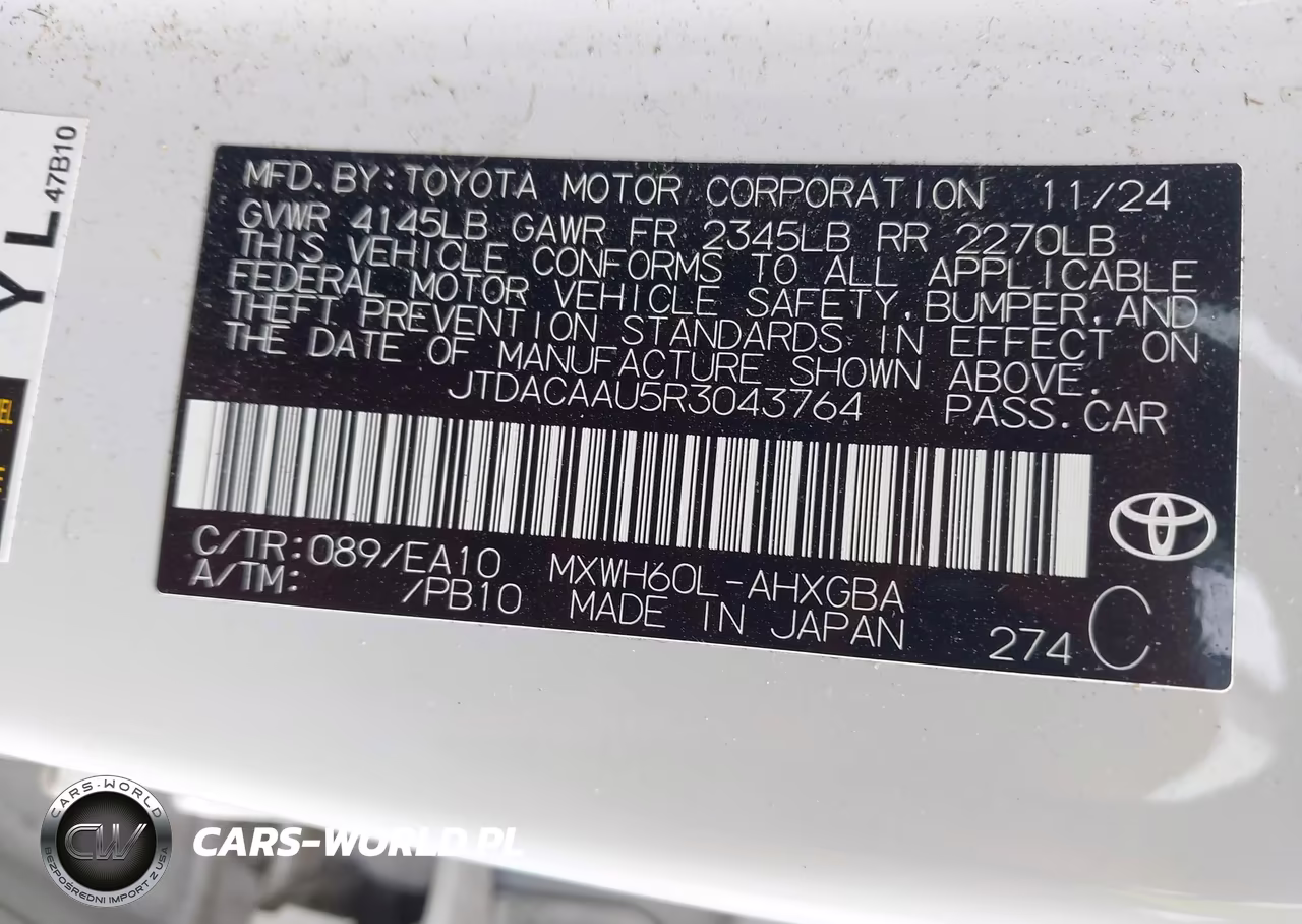 2024 Toyota Prius Xle VIN:JTDACAAU5R3043764 - 9