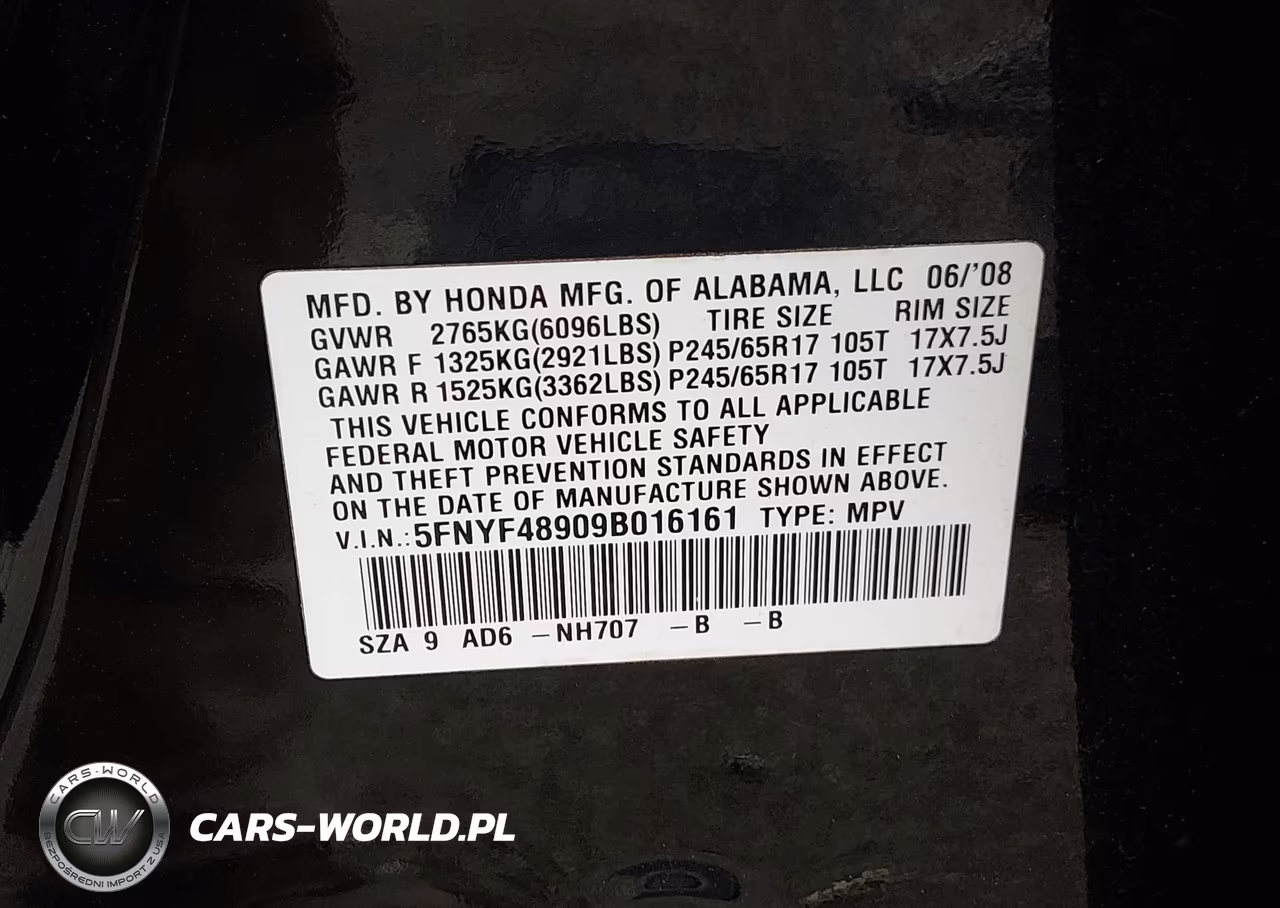 2009 Honda Pilot Touring VIN:5FNYF48909B016161 - 9