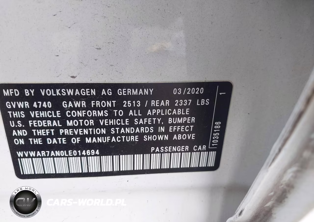 2020 Volkswagen Arteon 2.0T Se VIN:WVWAR7AN0LE014694 - 9