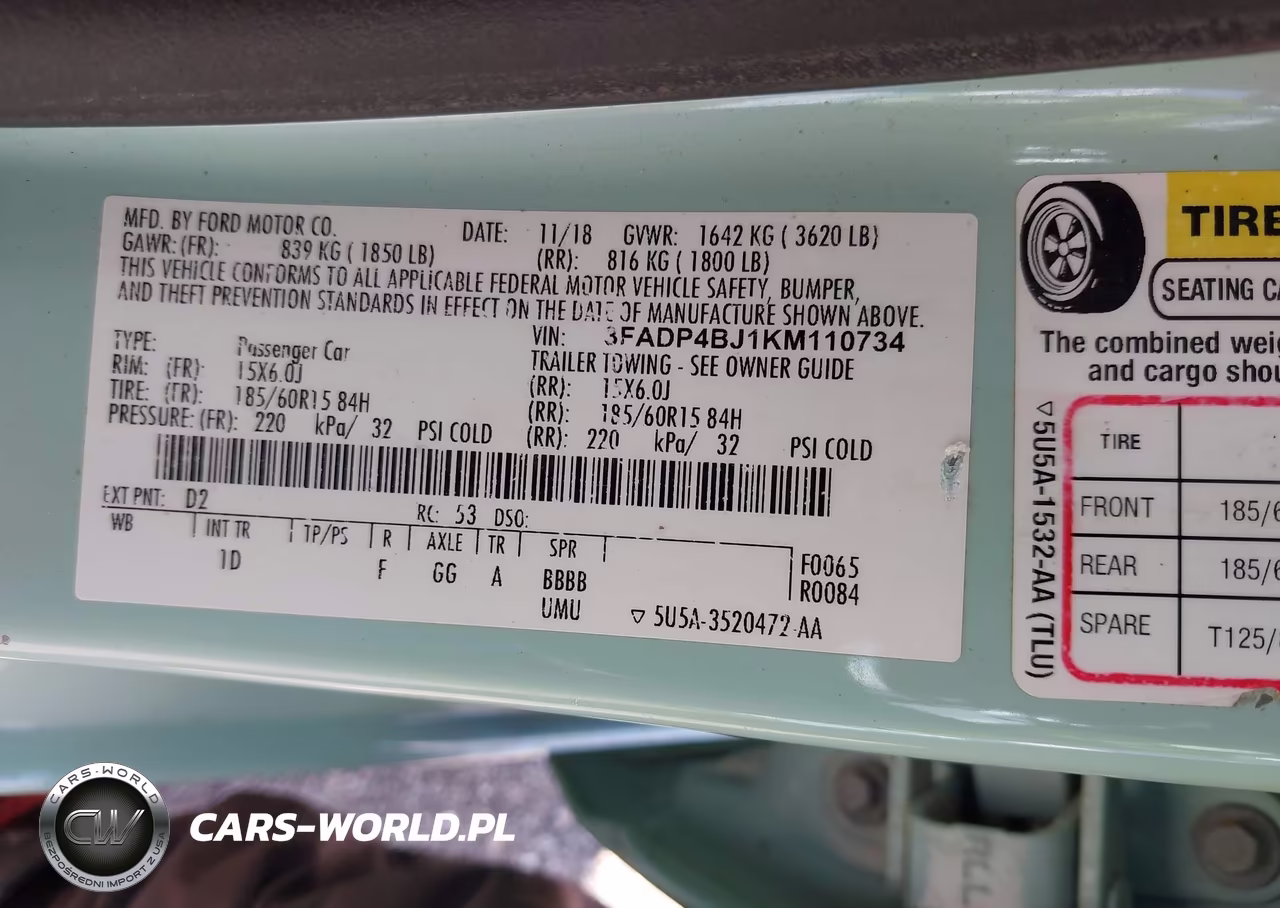 2019 Ford Fiesta Se VIN:3FADP4BJ1KM110734 - 9