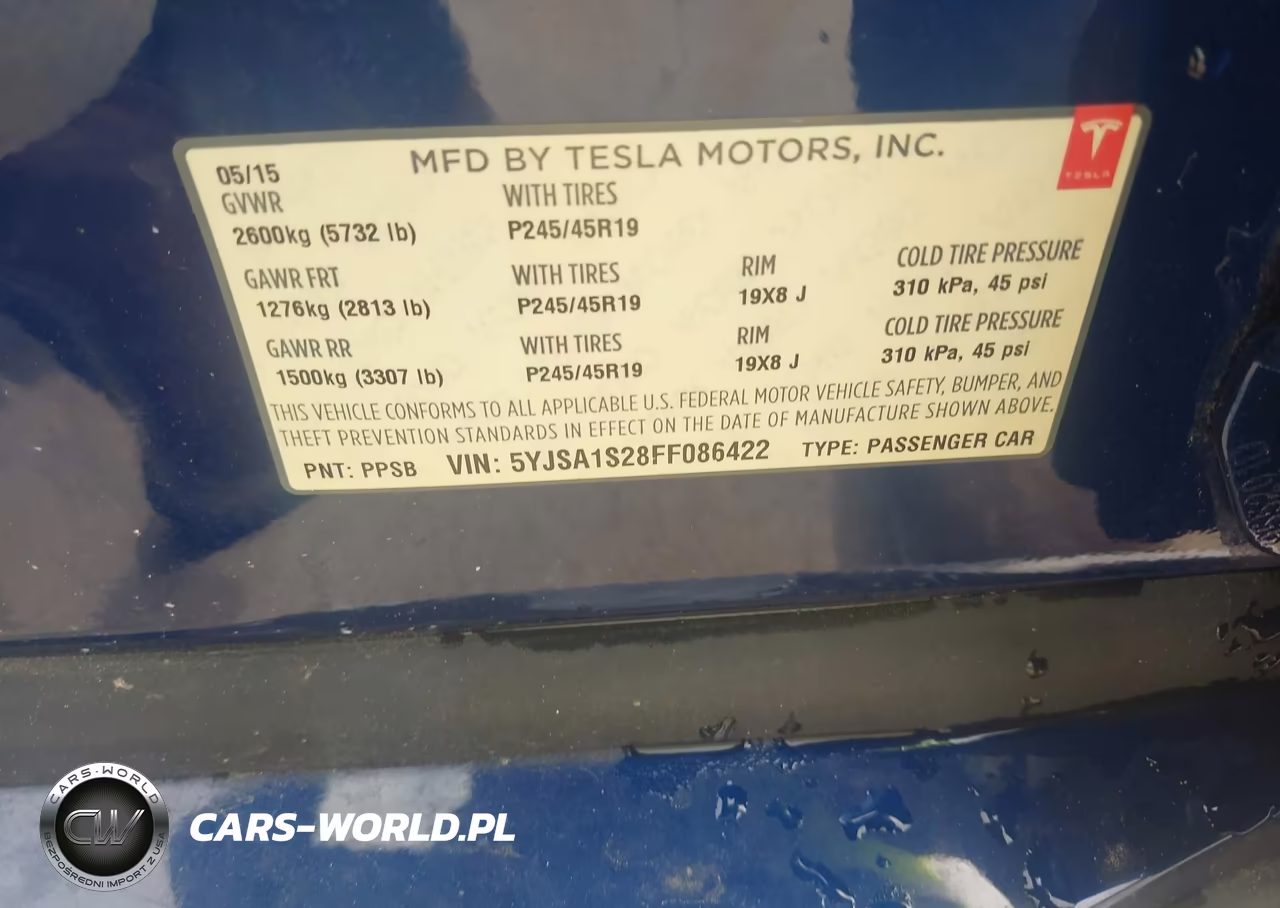 2015 Tesla Model S VIN:5YJSA1S28FF086422 - 9