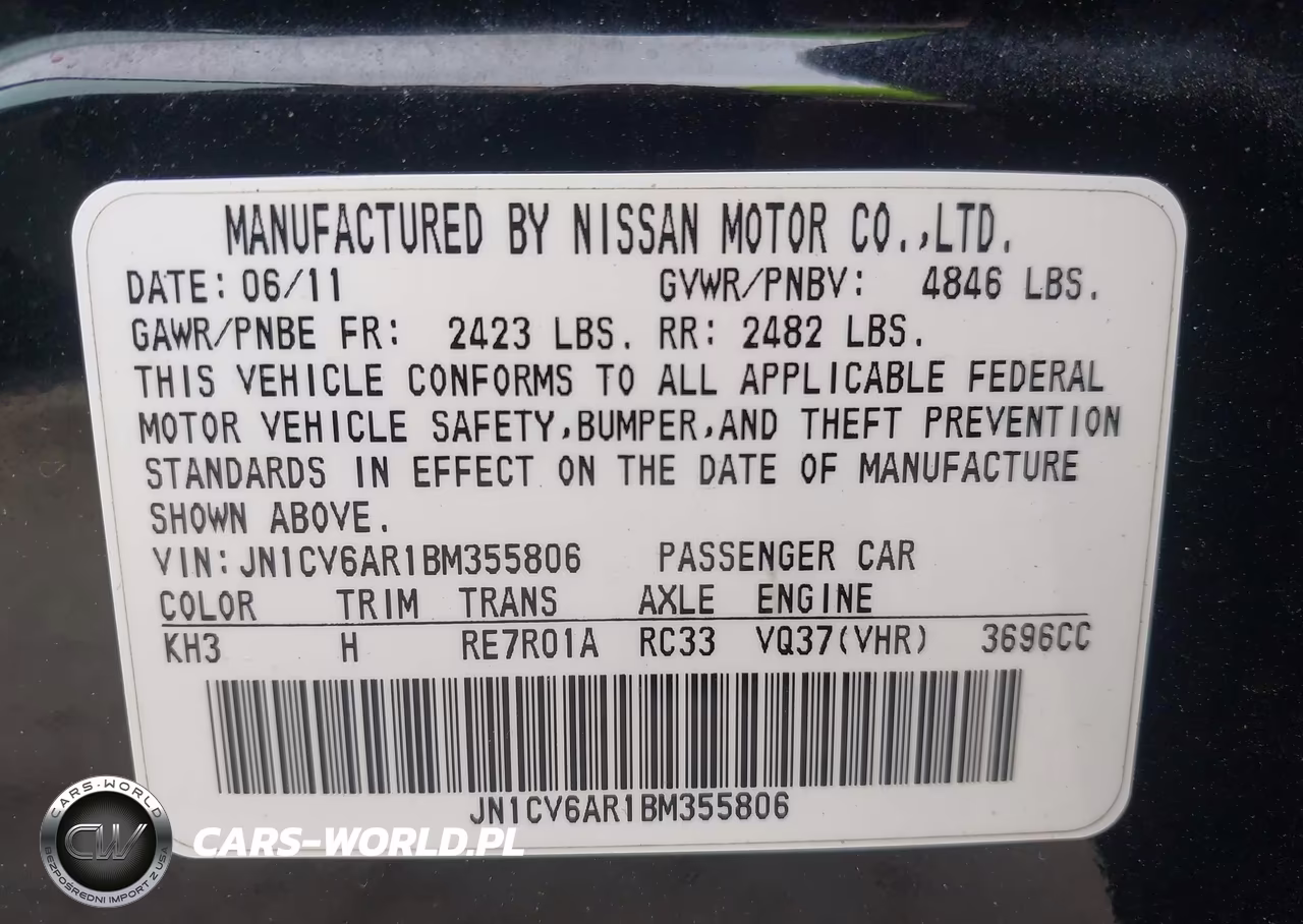 2011 Infiniti G37X VIN:JN1CV6AR1BM355806 - 9