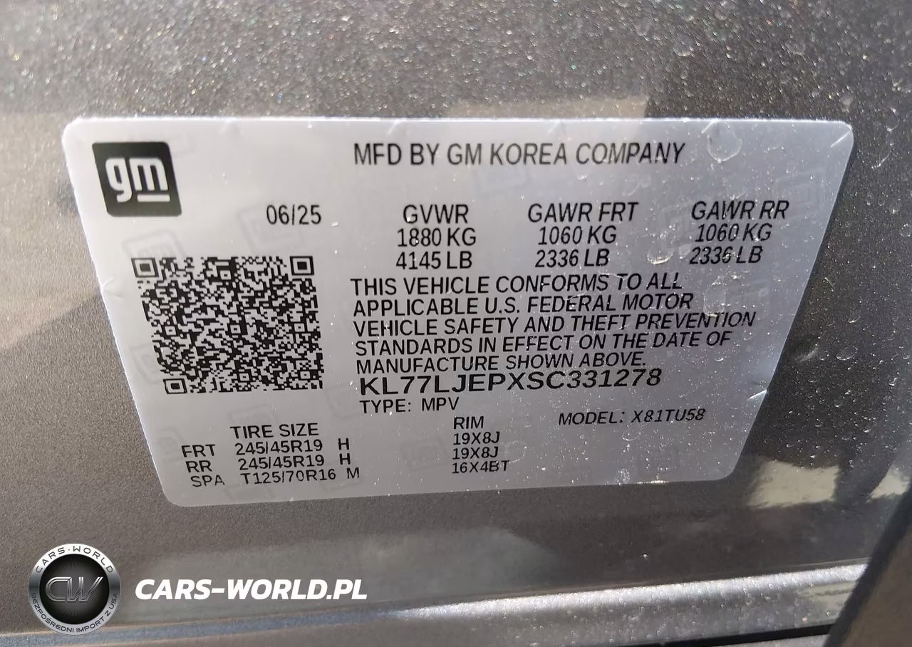 2025 Chevrolet Trax Fwd 2Rs VIN:KL77LJEPXSC331278 - 9