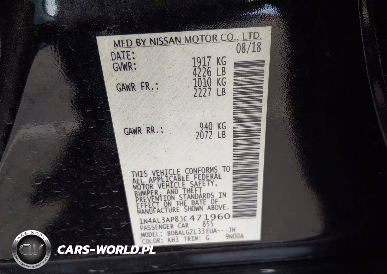 2018 Nissan Altima 2.5 S VIN:1N4AL3AP8JC471960 - 9