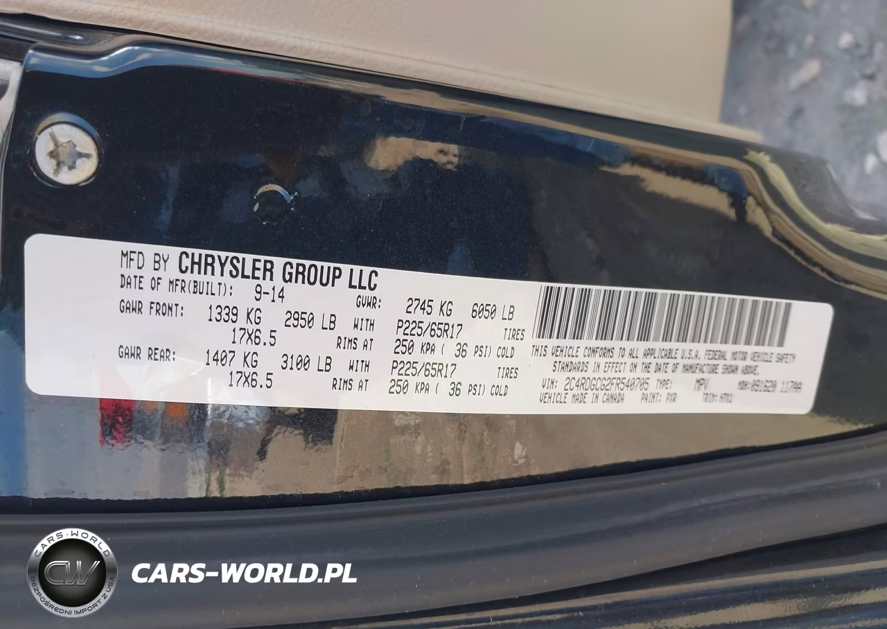 2015 Dodge Grand Caravan Sxt VIN:2C4RDGCG2FR540705 - 9